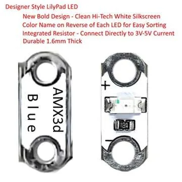 Vibrant AMX3D LilyPad Arduino Colored LEDs, 12 Pack