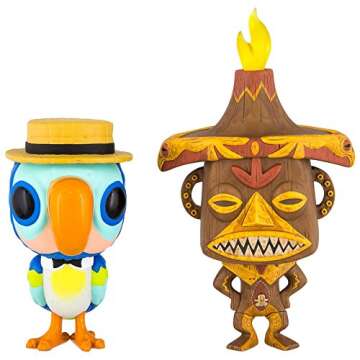 Disney Park Exclusive Enchanted Tiki Room Pele & Barker Parrot Funko POP 2 Pack