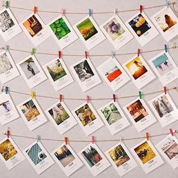 Mippein 100 pcs Mini Colored Clothespins for Crafts and More