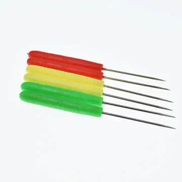 YOKIND 6Pcs Sugar Stir Needle Scriber Needle, DIY Baking Pin Whisk Stainless Steel Needle Biscuit Icing Pin, Random Color