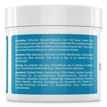 QRxLabs Acne Control Pads for Clear Skin Treatment