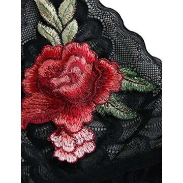 SweatyRocks Floral Embroidered Adjustable Bralette Tops