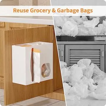 Acrylic Grocery Bag Holder & Trash Bag Dispenser 2 in 1