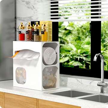 Acrylic Grocery Bag Holder & Trash Bag Dispenser 2 in 1