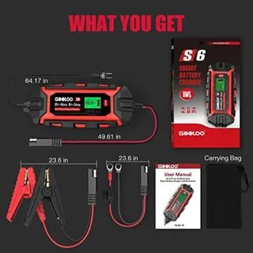 GOOLOO 6 Amp Smart Battery Charger for 6V & 12V Batteries