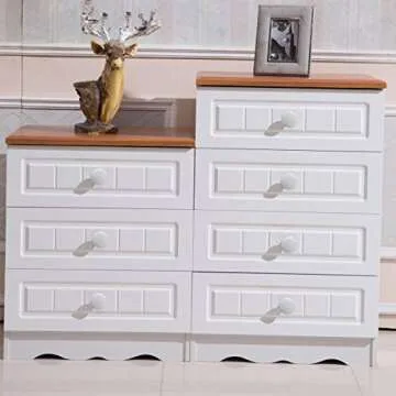 VORCOOL 5pcs Ceramic Door Knobs Drawer Knobs Pull Handles Durable Round Ceramic Kitchen Cupboard Cab...