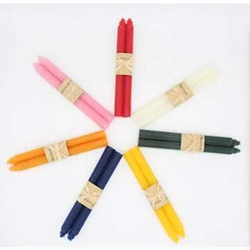 XIANGZHU Set of 14 Beeswax Handmade Taper Candles, 9 Inch Smokeless Dripless Wax Candles, Beeswax Candle for Home Gift Ideas, Long Candle Sticks for Wedding,Dinner