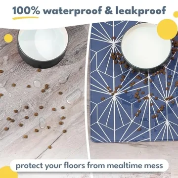 NALALAS Elegant Waterproof Dog & Cat Feeding Mat for Your Home