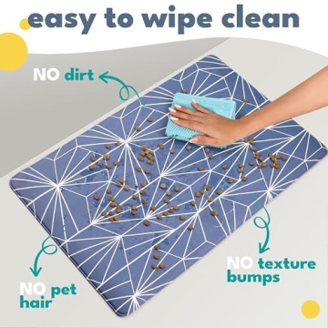 NALALAS Elegant Waterproof Dog & Cat Feeding Mat for Your Home