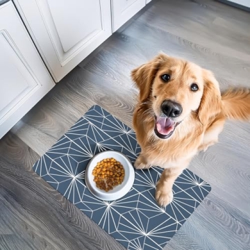 NALALAS Elegant Waterproof Dog & Cat Feeding Mat for Your Home