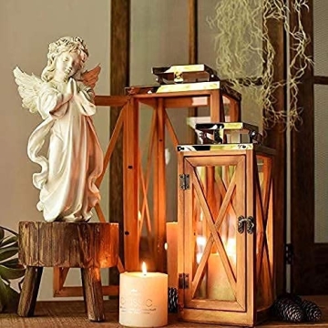 Elegant XRKITE Wooden Candle Lantern for Home and Garden