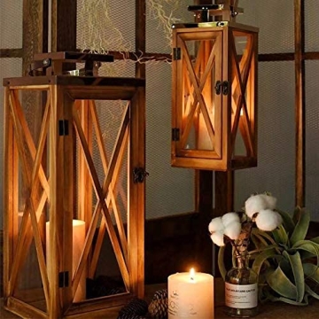 Elegant XRKITE Wooden Candle Lantern for Home and Garden
