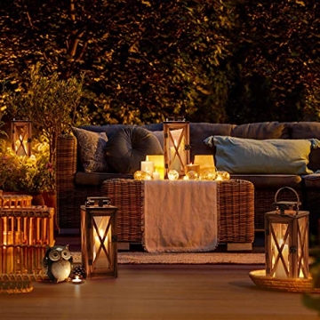 Elegant XRKITE Wooden Candle Lantern for Home and Garden