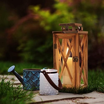 Elegant XRKITE Wooden Candle Lantern for Home and Garden