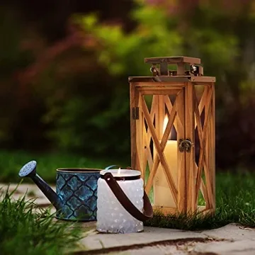 Elegant XRKITE Wooden Candle Lantern for Home and Garden