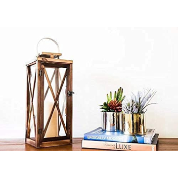 Elegant XRKITE Wooden Candle Lantern for Home and Garden
