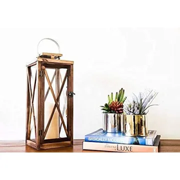 Elegant XRKITE Wooden Candle Lantern for Home and Garden