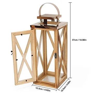 Elegant XRKITE Wooden Candle Lantern for Home and Garden