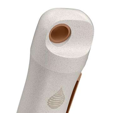 Invigorated Water pH Conscious Filtered Water Bottle - Alkaline Water Filter - Filtering Purifier Bottle - Made from Wheat Straw- Increase pH, 16oz, 450ml