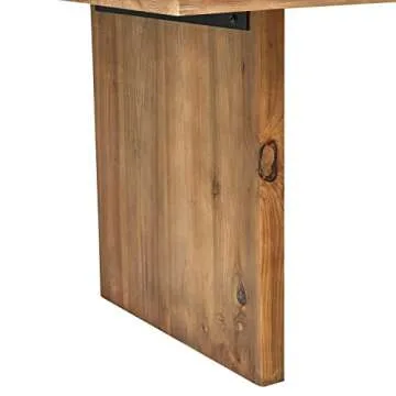 Rivet Boundary Reclaimed Fir Wood Dining Table, 66" Honey Brown