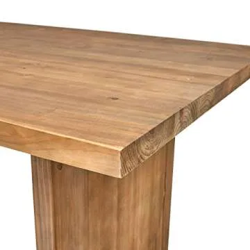 Rivet Boundary Reclaimed Fir Wood Dining Table, 66" Honey Brown