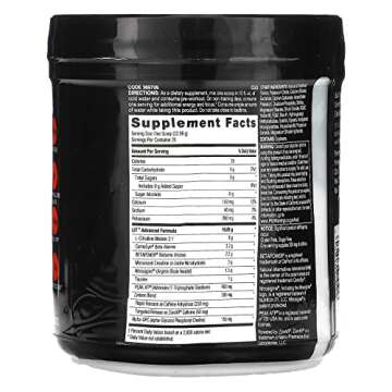 BEYOND RAW LIT AF | Advanced Formula Clinical Strength Pre-Workout Powder | Contains Caffeine, L-Citruline, and Nitrosigine | Gummy Worm | 20 Servings