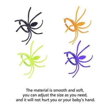 Tanlee 300 Pieces Spider Ring Halloween Plastic Spider Ring Bulk Halloween Spider Costume Accessories Themed Party supplies