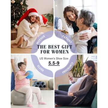 yeuG Non Slip Pilates Socks for Women - Grip Yoga Socks