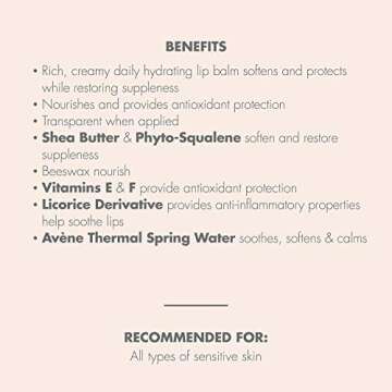 Avène Moisturizing Lip Balm for Sensitive Lips 0.1 Oz