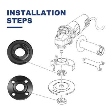 Lenink Wrench Grinder Shaft Nut 5/8-11 7Pcs, Angle Grinder Wrench with Angle Grinder Flange Nuts