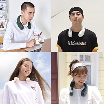 JISULIFE Bladeless Neck Fan - Portable, Quiet, Versatile