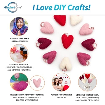 Glaciart Felted Hearts for Creative Valentine's Decor