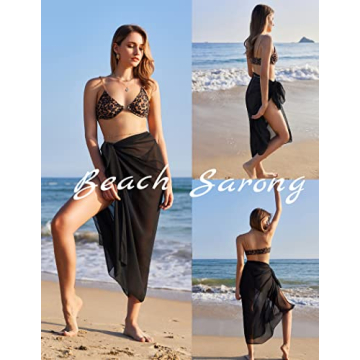Ekouaer Women's Chiffon Sarong Cover-Up for Beach Style