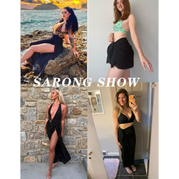 Ekouaer Women's Chiffon Sarong Cover-Up for Beach Style