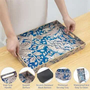 AGIOTA Coffee Table Tray with Handles for Stylish Serving