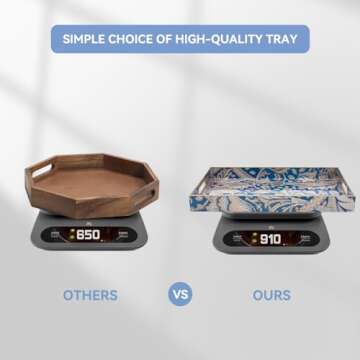 AGIOTA Coffee Table Tray with Handles for Stylish Serving