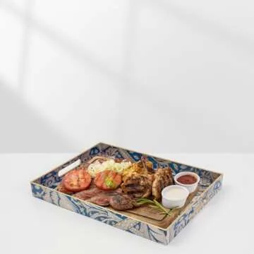 AGIOTA Coffee Table Tray with Handles for Stylish Serving