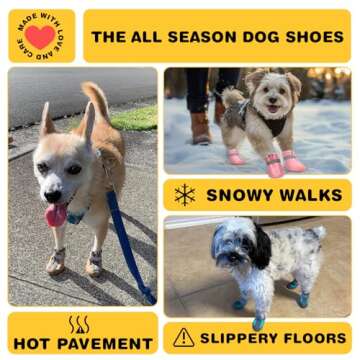 Hcpet Dog Shoes for Small Dogs, Breathable Dog Boots & Paw Protectors for Hot Pavement Winter Snow Hiking, Anti-Slip Dog Booties for Hardwood Floor Army Green Size 5