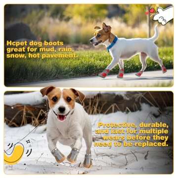 Hcpet Dog Shoes for Small Dogs, Breathable Dog Boots & Paw Protectors for Hot Pavement Winter Snow Hiking, Anti-Slip Dog Booties for Hardwood Floor Army Green Size 5