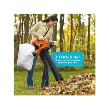 BLACK+DECKER Leaf Blower, Vacuum and Mulcher 3-in-1 Tool