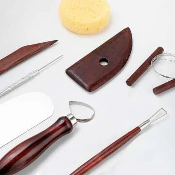 LINPHCEY 8Pcs Pottery Clay Sculpting Tools Set with Case