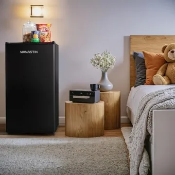 Compact Manastin 3.2 Cu. Ft Mini Fridge with Freezer