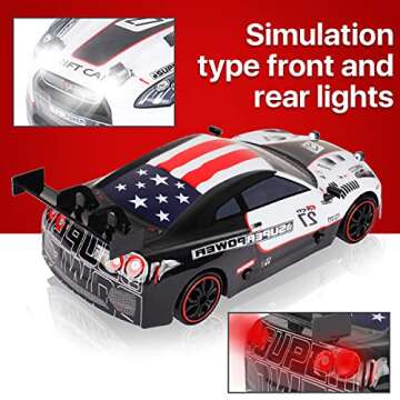 iBliver GT RC Drift Cars 1:14 Remote Control Car 35km/h Drift Vehicle 40min Playing time 4WD High Speed Sport Racing Car Gifts Toy for Adults Kids