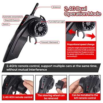 iBliver GT RC Drift Cars 1:14 Remote Control Car 35km/h Drift Vehicle 40min Playing time 4WD High Speed Sport Racing Car Gifts Toy for Adults Kids