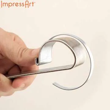 ImpressArt - Essential Bracelet Kit for Making Metal Stamping Blank Bracelets Includes Bracelet Bending Bar, Bracelet Bending Pliers, Enamel Sample, Bracelet Guides and 8 Bracelet Blanks