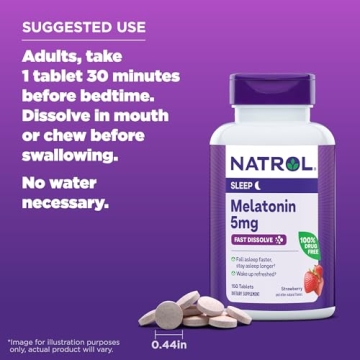 Natrol Melatonin Fast Dissolve Tablets 150 Strawberry Flavor