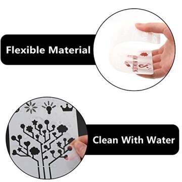 SAVITA 20Pcs 4x7 Inch/10.2x17.8 cm Ultimate Productivity Journal Stencils Set for Dotted Journals Journal Supplies for Notebook Journal Diary Scrapbook DIY Drawing Template