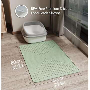 Premium Waterproof Cat Litter Mat - Easy to Clean and Tidy