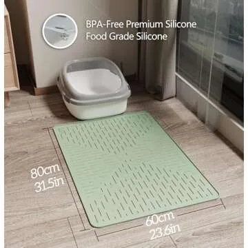 Premium Waterproof Cat Litter Mat - Easy to Clean and Tidy