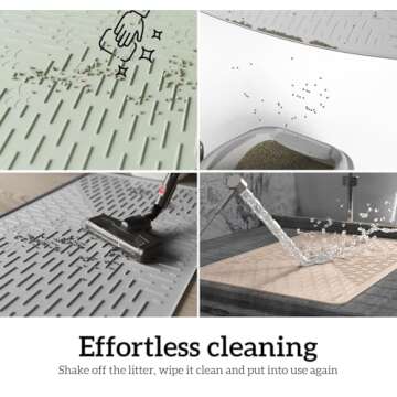 Premium Waterproof Cat Litter Mat - Easy to Clean and Tidy